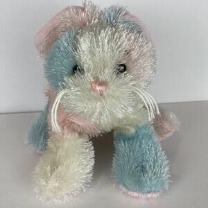 Ganz Webkinz Plush Cotton Candy Bunny Rabbit Stuffed Animal Blue Pink NO Code